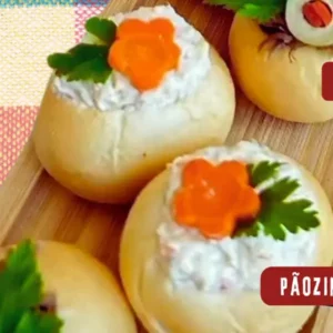 Pãozinho com salpicão de frango